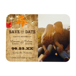 Fall Country Hochzeit Save the Date mit Foto Magnet