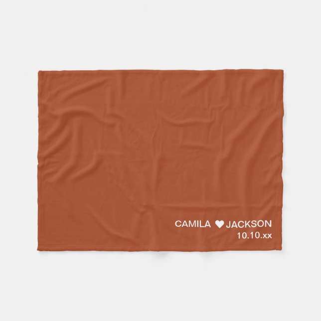 Fall Country Wedding Fleece Blanket Gefallen (Vorderseite (Horizontal))