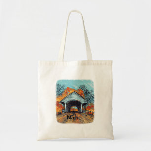 Fall Covered Bridge Tote Bag Tragetasche