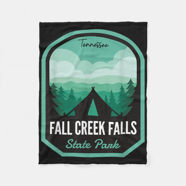Fall Creek Falls Staat Park Tn Camping Fleecedecke (Vorderseite)