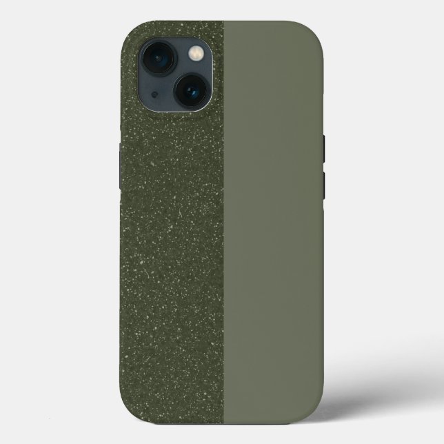 Fall "Custom Moss Green Split iPhone 13" Case-Mate iPhone Hülle (Rückseite)