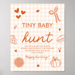Fall Cutie Pie Winziges Baby-Jagd-Baby-Shower-Spie Poster
