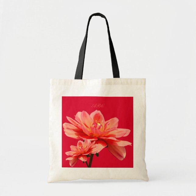 "Fall-Dahlie-" kundenspezifische Budget-Tasche Tragetasche (Vorne)