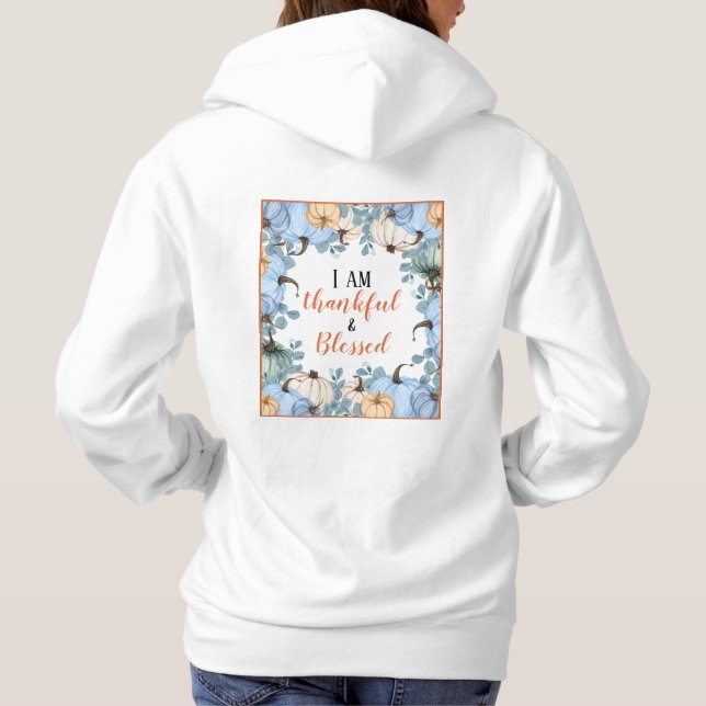 Fall Dankbar und gesegnet lange Schläfchen Frauen Hoodie (Rückseite)