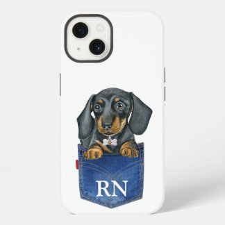 Fall der Dackel-Wurst-Dog Monogram-Mate iPhone Hülle