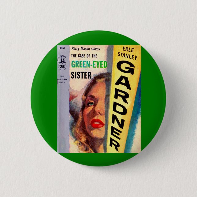 Fall der Grün-Mit Augen Schwester Button (Vorderseite)