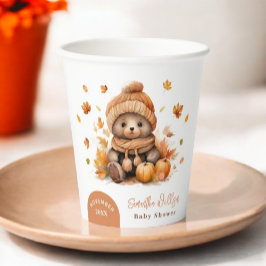 Fall der Liebe Kleiner Teddy Bar Pumpkin Pappbecher