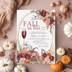 Fall der Liebe Marsala Floral Fall Engagement Part Einladung