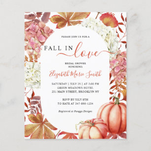 Fall der Liebe Pumpkin Floral Brautparty Einladung