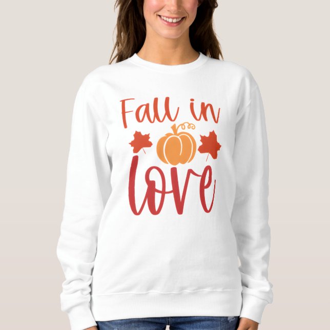 Fall der Liebe Pumpkin Floral Sweatshirt (Vorderseite)