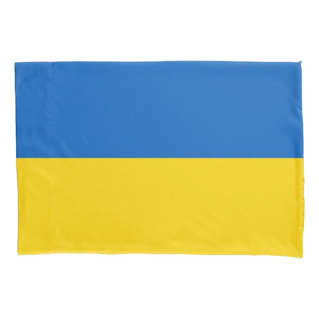 Fall der ukrainischen Flagge (Ukraine) Kissenbezug (Vorderseite-Links)