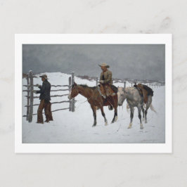 Fall des Cowboy durch Frederic Remington Postkarte