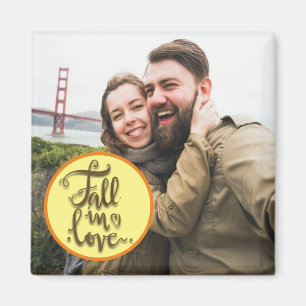 Fall des Fotos Liebe mit Skripttext Magnet