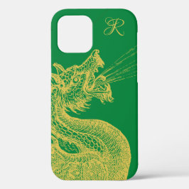 Fall des klassischen Gold Dragon Monogram Case-Mat Case-Mate iPhone Hülle