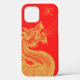 Fall des klassischen Gold Dragon Monogram Case-Mat Case-Mate iPhone Hülle