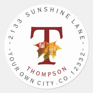 Fall des Monogramm-Kennzeichens der Liebe Runder Aufkleber