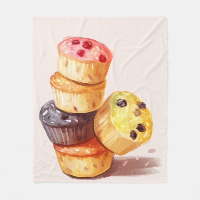Fall des Muffin Tower Fleecedecke (Vorderseite)