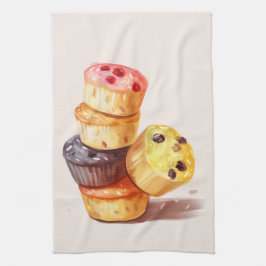Fall des Muffin Tower Geschirrtuch