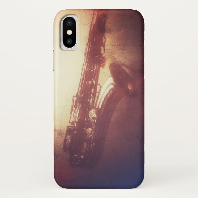 FALL DES SAXOPHON-FLIPPIGER JAZZ-IPHONE Case-Mate iPhone HÜLLE (Rückseite)
