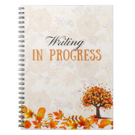 Fall Design Writing in Progress Notebook Notizblock