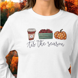 Fall Dies ist die Jahreszeit Kaffee Äpfel Pumpkin T-Shirt