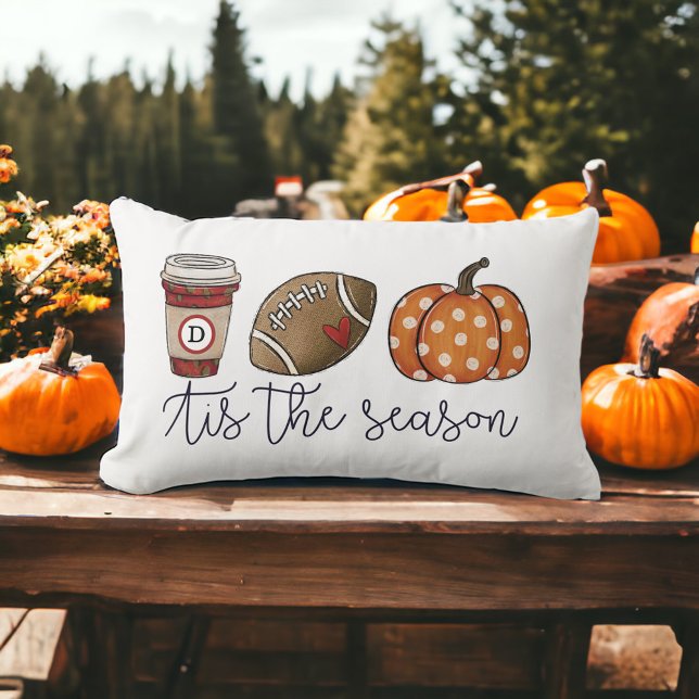 Fall Dies ist die Saison Custom Coffee Football Pu Lendenkissen (Von Creator hochgeladen)