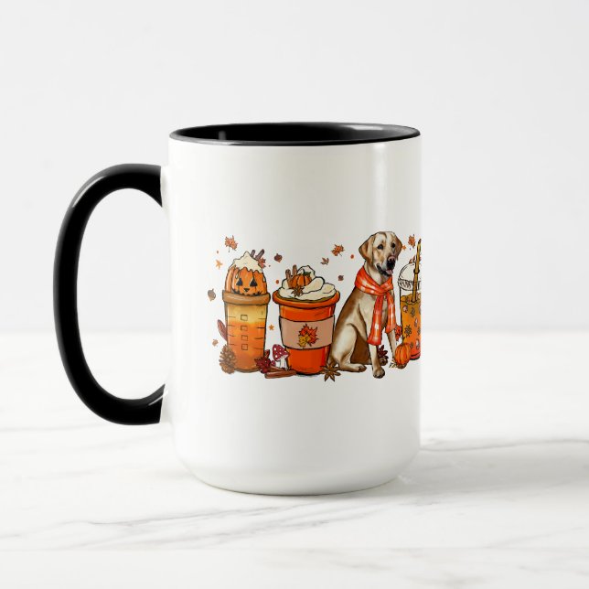 Fall Dog Tasse, Labrador Hund, Fall Vibes Tasse (Links)