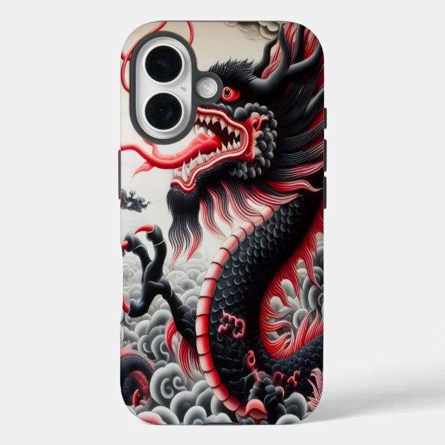 Fall Dragon iPhone 16 Hülle (Rückseite)