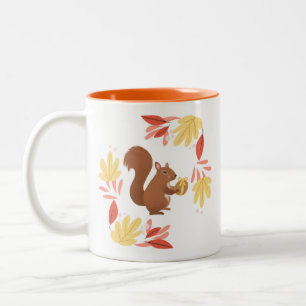 Fall Eichhörnchen Zweifarbige Tasse
