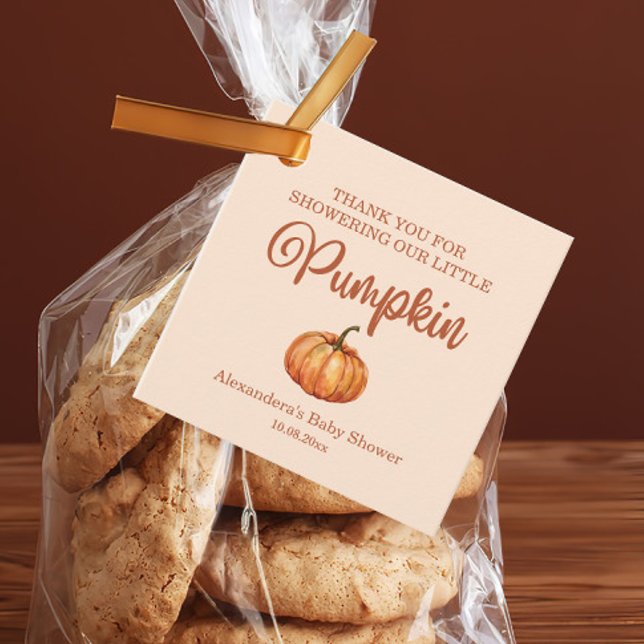 Fall eine kleine Pumpkin Baby Dusche Geschenkanhänger (Von Creator hochgeladen)