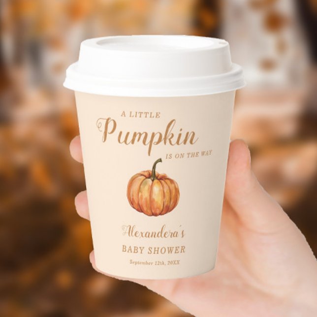 Fall eine kleine Pumpkin Baby Dusche Pappbecher (Von Creator hochgeladen)