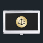 Fall einer klassischen Staatsanwaltschaft Visitenkarten Etui<br><div class="desc">Visitenkartengehäuse mit klassisch aussehendem Emblem,  das ein Symbol in Gesetzeslage enthält. Stellen Sie sich dies als Visitenkartenvorlage für Anwälte,  Rechtsdienste oder Strafverfolgungsbehörden vor.</div>