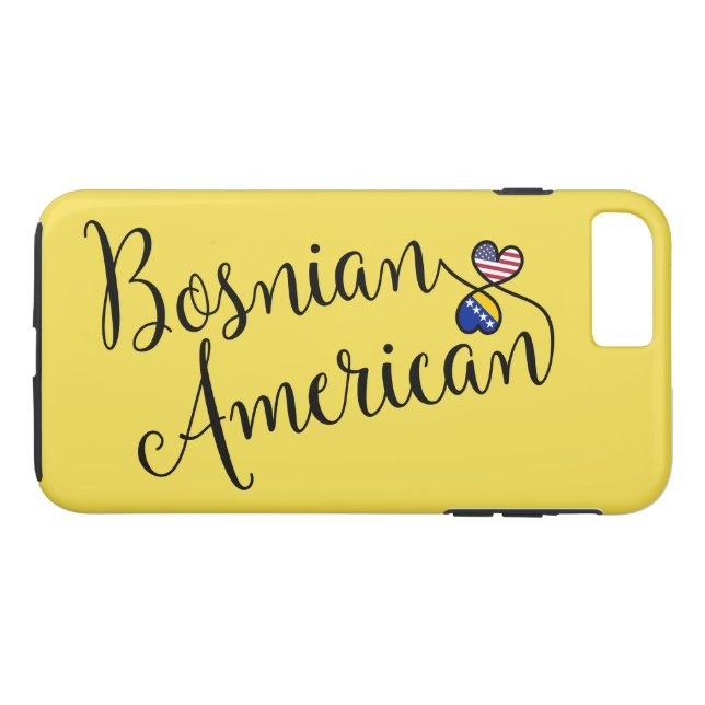 Fall eines bosnisch-amerikanischen Herzklopfs Case-Mate iPhone Hülle (Rückseite (Horizontal))