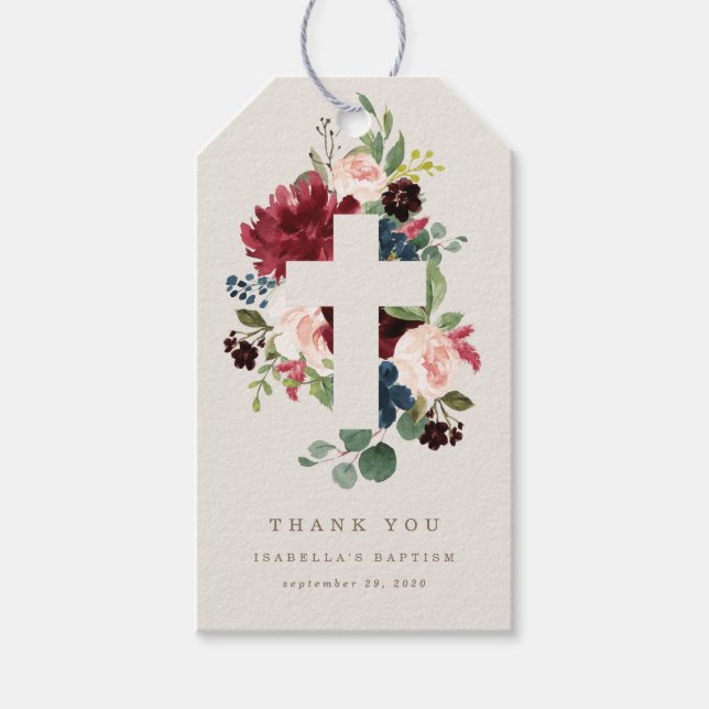 Fall Elegance Danke Tag Geschenkanhänger (Vorderseite)