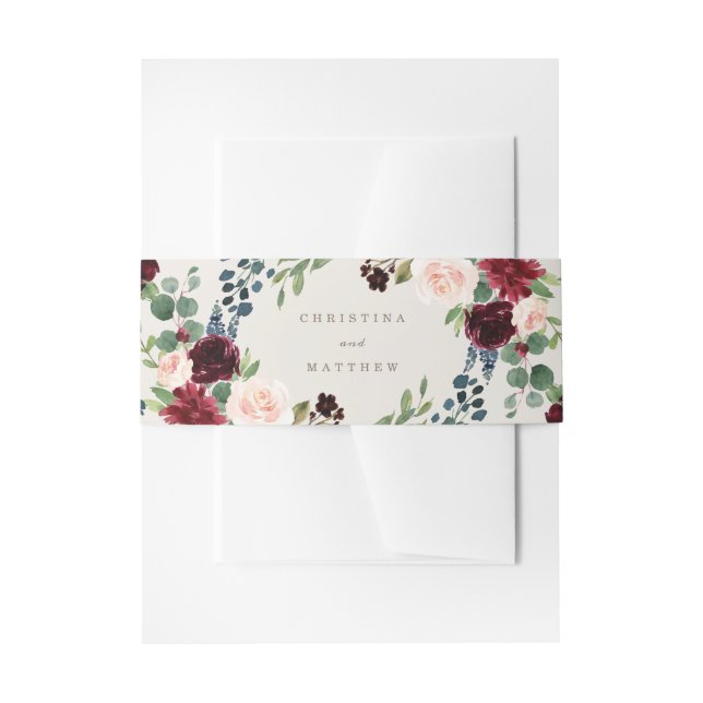 Fall Elegance Wedding Bellyband Einladungsbanderole (Vorderseite Beispiel)