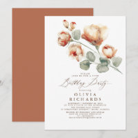Fall Eleganter romantischer Blumengeburtstag