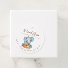 Fall Elephant Pumpkin Baby Dusche Geschenkanhänger