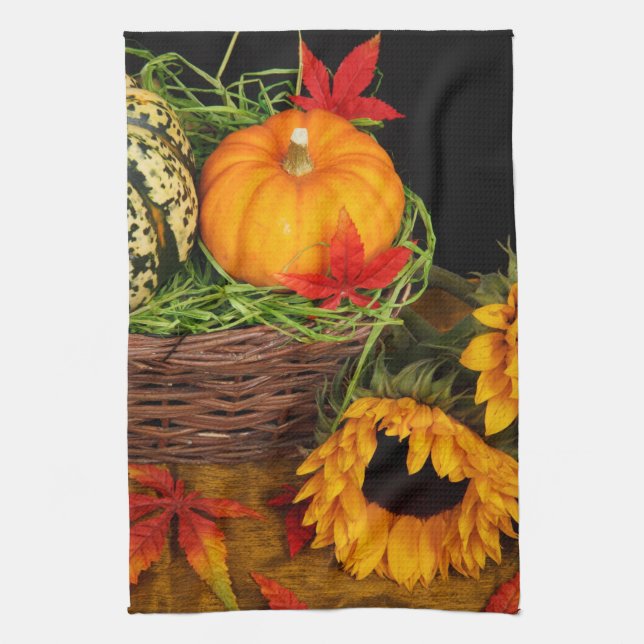 Fall-Ernte-Sonnenblumen Handtuch (Vertikal)