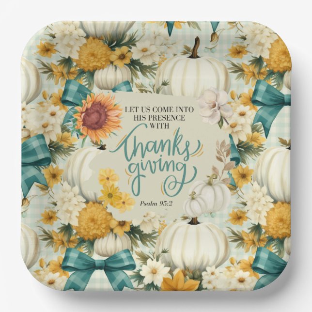 Fall Erntedank Country Style Paperplate Pappteller (Vorderseite)