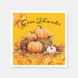 Fall/Erntedank "Danke geben" Serviette