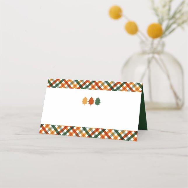 Fall Erntedank Dinner Name Platzkarten (Vorderseite)