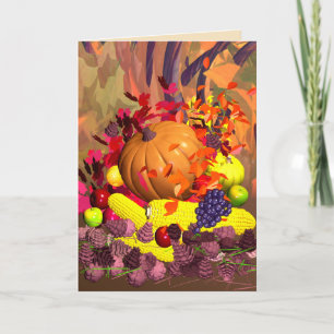 Fall Erntedank Harvest Feiertagskarte