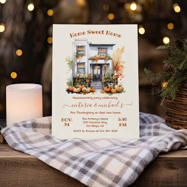 Fall Erntedank Housewarming Party Einladung (Von Creator hochgeladen)