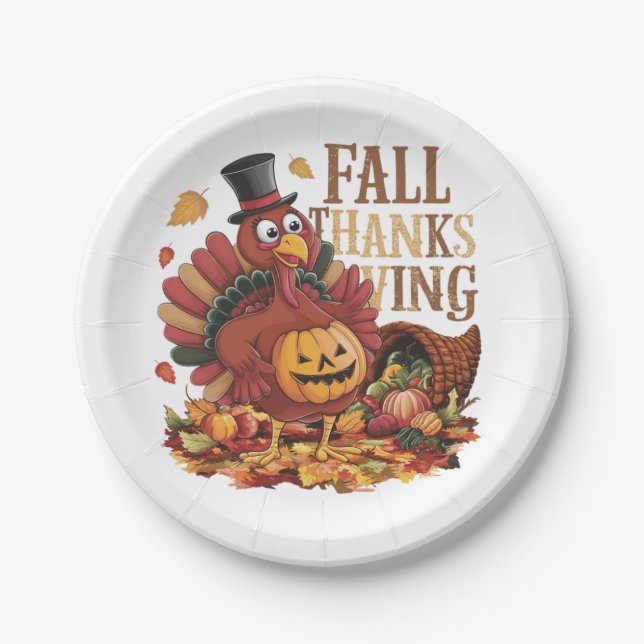 fALL ERNTEDANK Pappteller (Vorderseite)