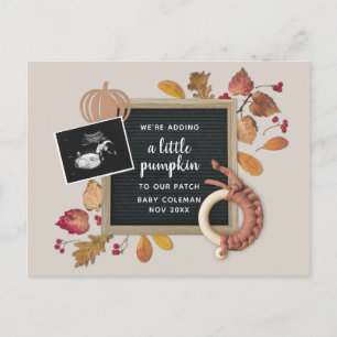 Fall Erntedank Pumpkin Baby Schwangerschaft Ann Feiertagspostkarte