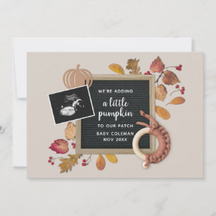 Fall Erntedank Pumpkin Baby Schwangerschaft Geburt Ankündigung