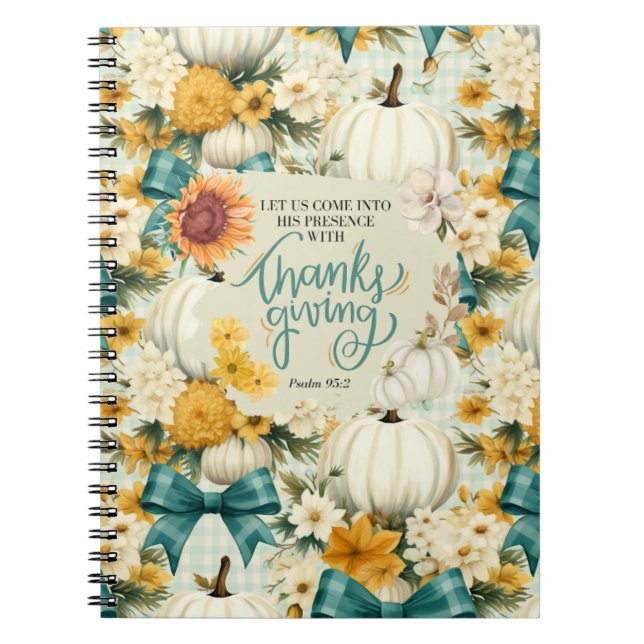 Fall Erntedank Themed Inspiration Notebook Notizblock (Vorderseite)