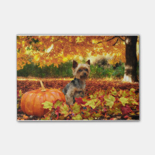 Fall-Erntedank - Tucker - Yorkie Post-it Klebezettel