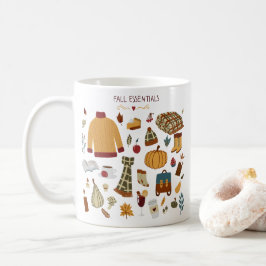 Fall Essentials Digital Zeichnend Kaffeetasse