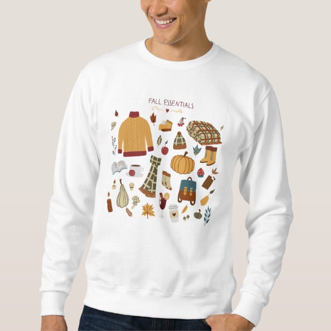 Fall Essentials Digital Zeichnend Sweatshirt (Vorderseite)